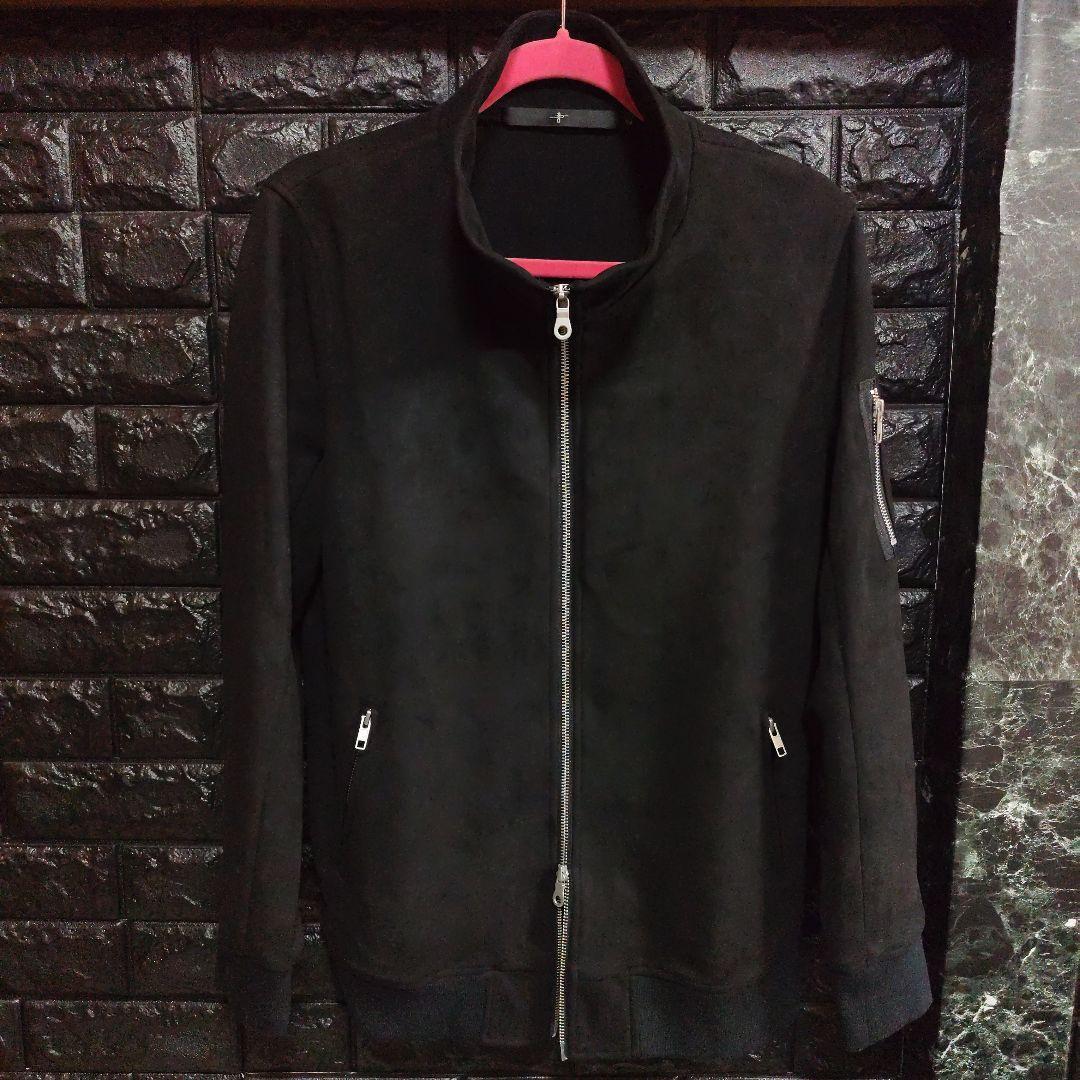 美品　ノーアイディー　フェイクスエード　ジップアップ　ジャケット