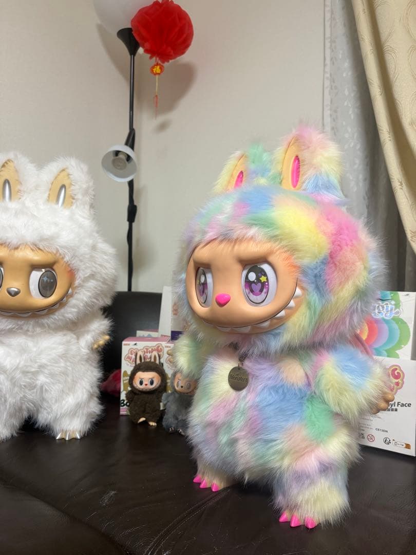 超特大60cmマカロンジモモ 夢色ふわもこ羽付き＆ピンクびれ スペシャルオーダー
