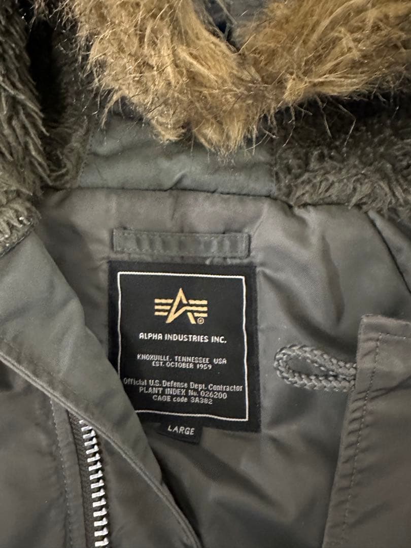 ALPHA INDUSTRIES フード付きn2bジャケット L