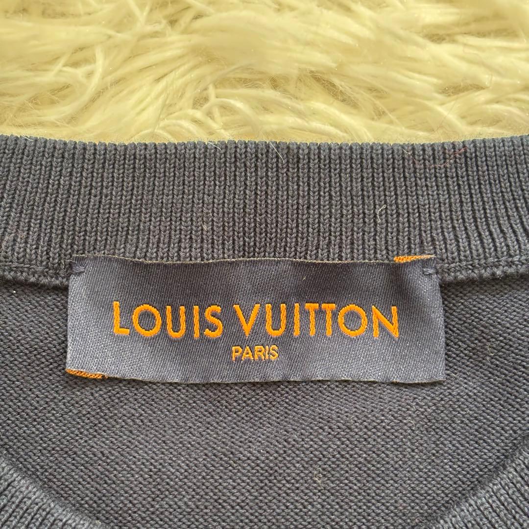 ルイヴィトン×NIGO LV ハートロゴ ニットTシャツ メンズL ネイビー