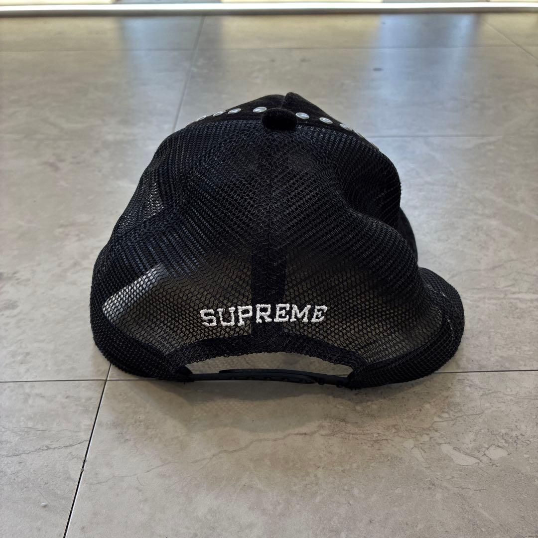 帽子 Supreme Studded Velvet Cap Black