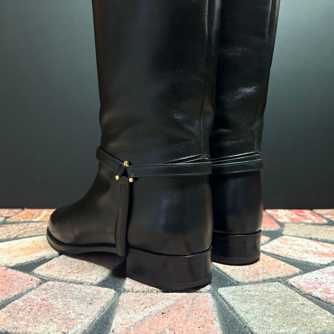 【名作】タニノクリスチー ジョッキブーツ　23cm ロングブーツ　本革　黒
