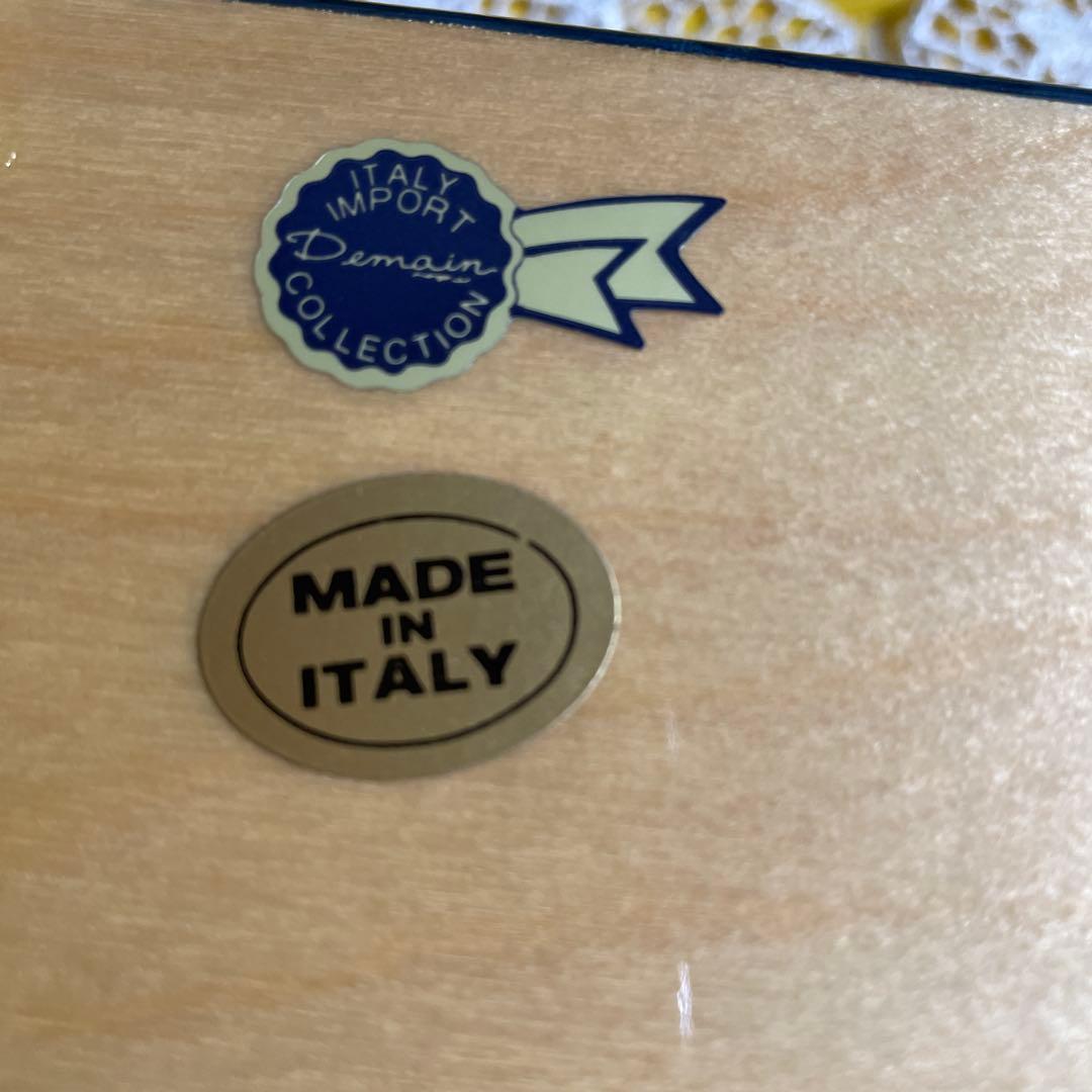 ドマン　花柄装飾の木製ボックス　オルゴール　イタリア