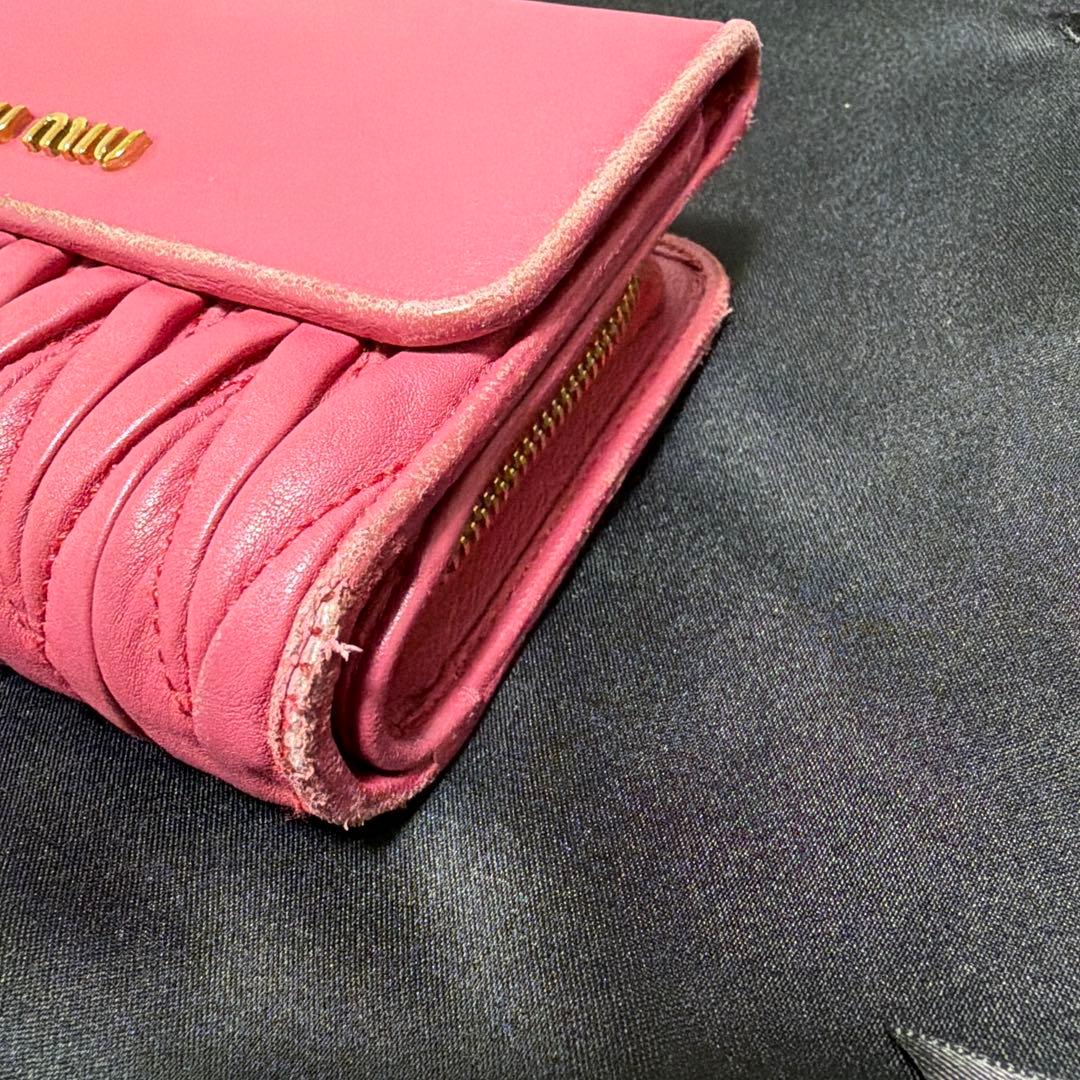 ミュウミュウ MIUMIU 財布 レディース マテラッセ ピンク