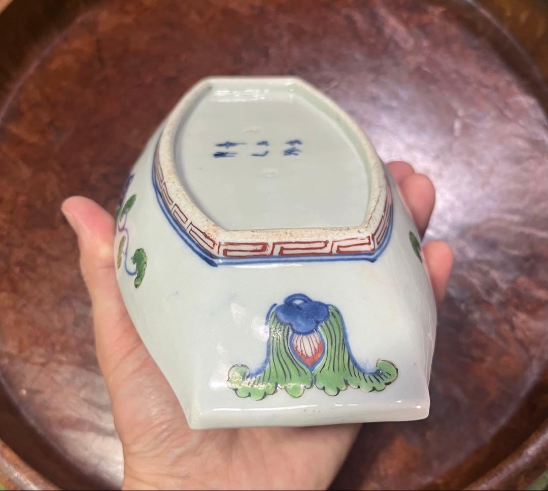 古伊万里　無傷完品　舟皿　長皿　色絵　柿右衛門　古九谷　九谷　唐草　赤絵　骨董