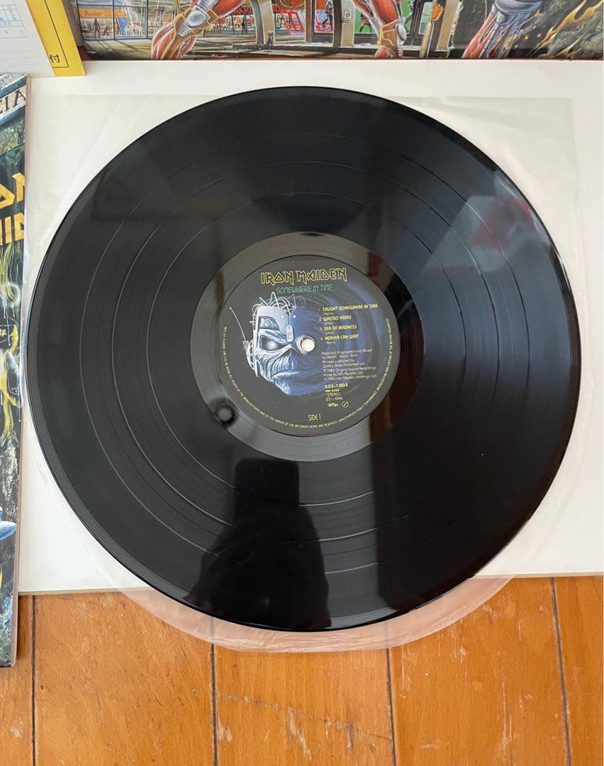 美盤 アイアンメイデン Iron Maiden サムホエア・イン・タイム LP