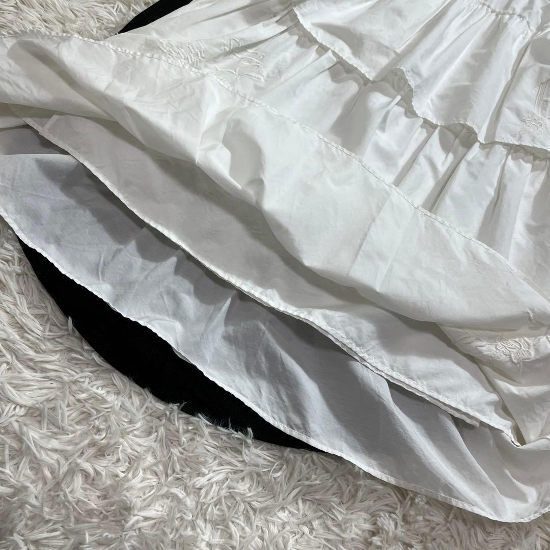 crinkle crinkle crinkle シルク混 ティアードスカート