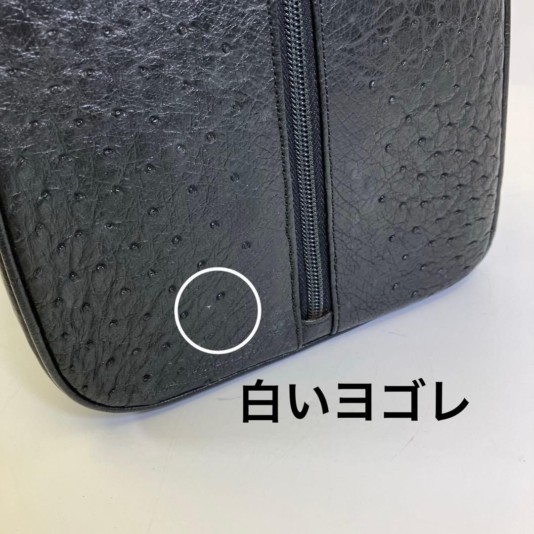 【GIANFRANCO FERRARI 】 オーストリッチ ボストンバッグ