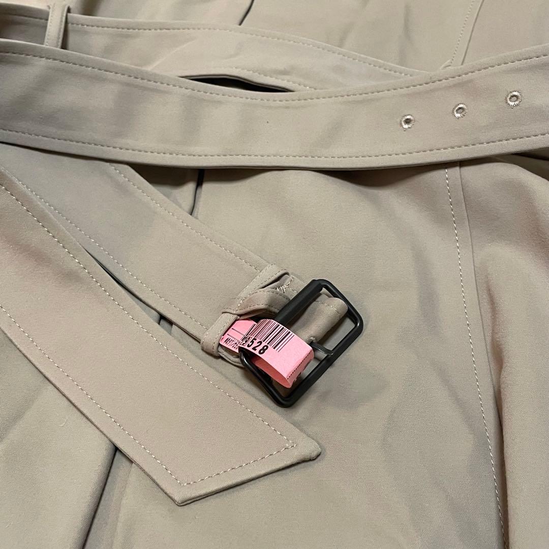 美品 theory luxe ダブルブレスト トレンチコート バックベルト 38