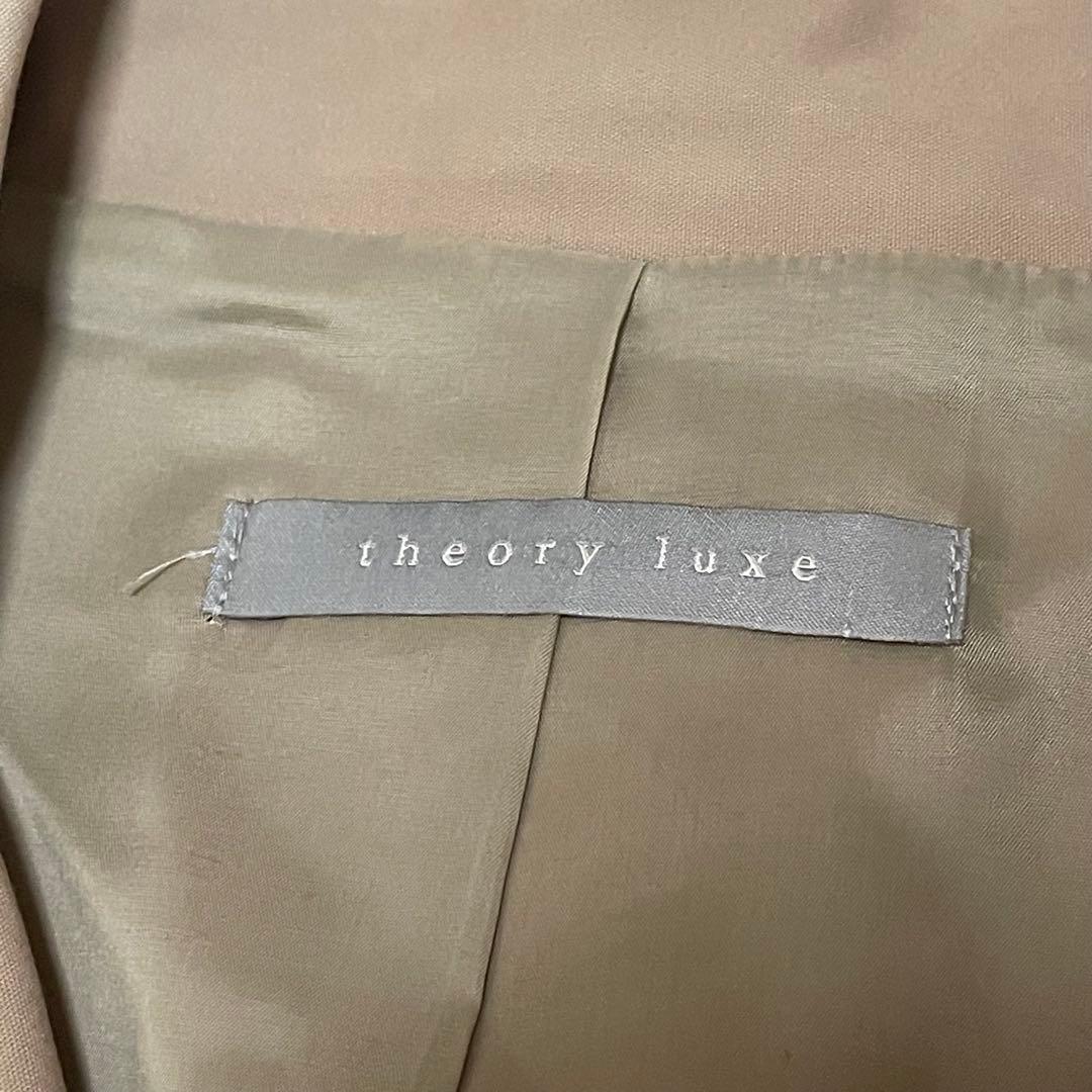 美品 theory luxe ダブルブレスト トレンチコート バックベルト 38