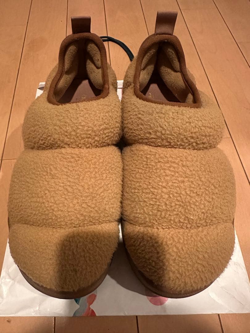 【美品】adidas パフィレッタ ボア スリッポン ブラウン25.5cm