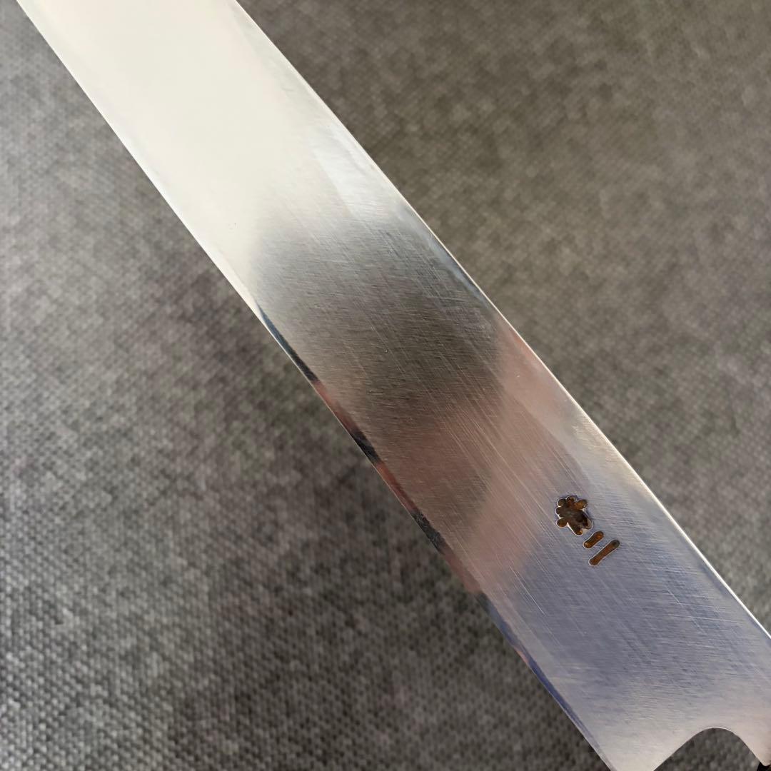 ラ*郎様 柳刃包丁　刺身包丁　青鋼　８寸240㎜　本刃付済 和包丁