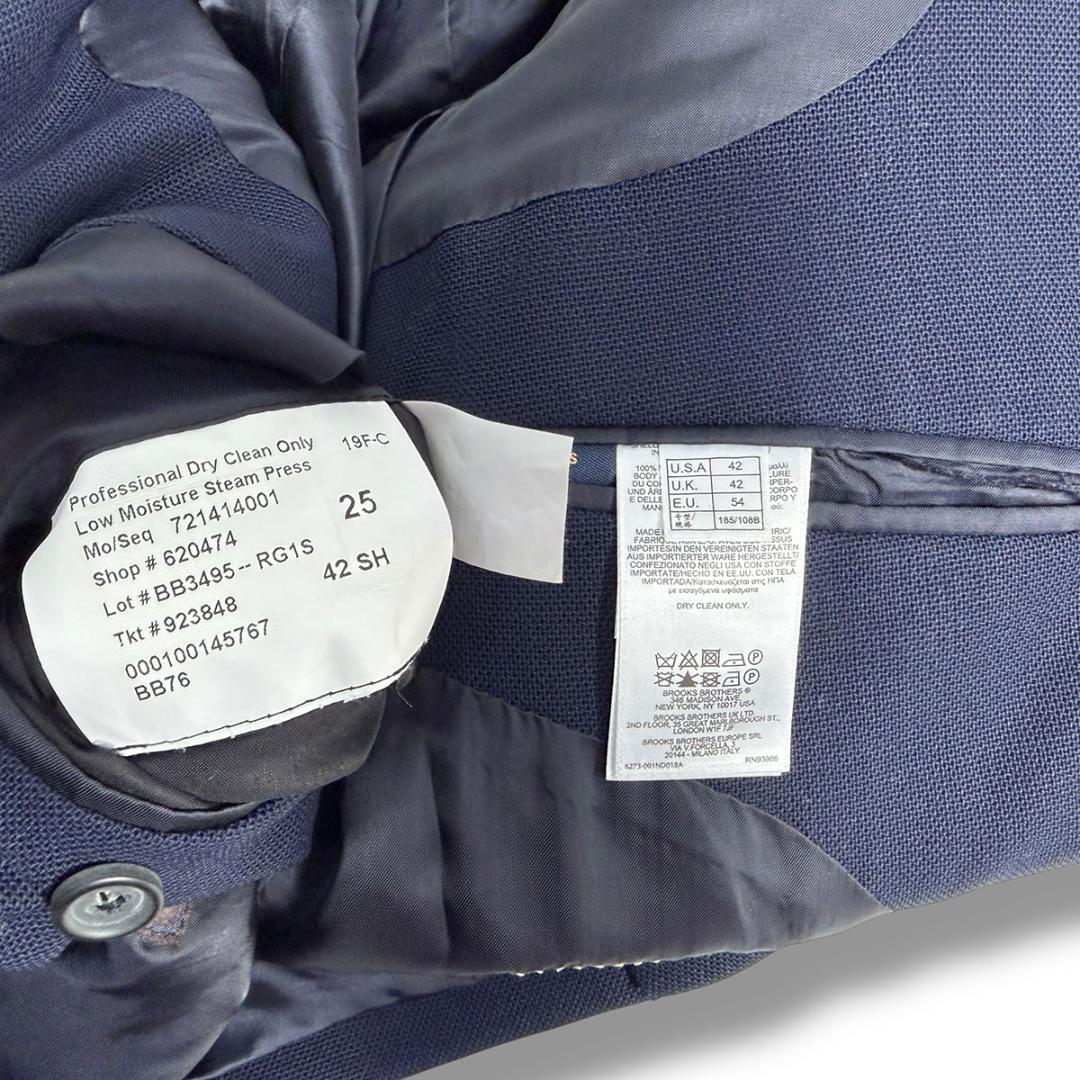 J7303美品 ブルックスブラザーズ1818 USA製カノニコ金ボタン紺ブレザー