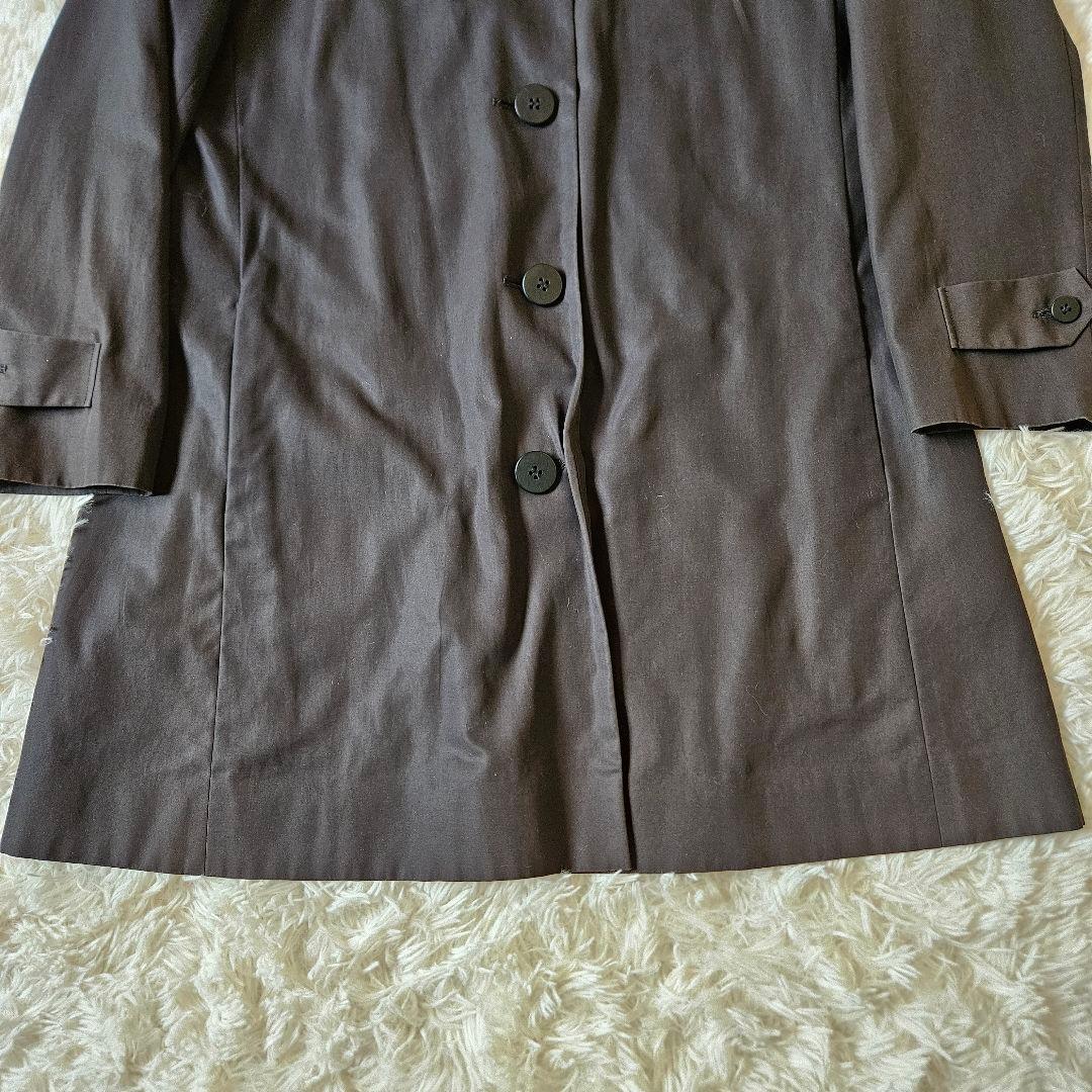 【アーカイブ 美品】ステンカラーコート ミニマルデザイン 国内製 黒