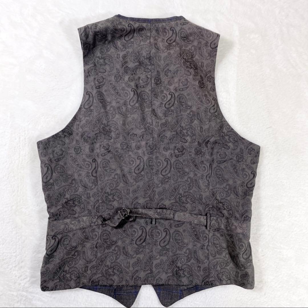 Loro Piana 3ピース ダブルジャケット グレンチェック ペイズリー