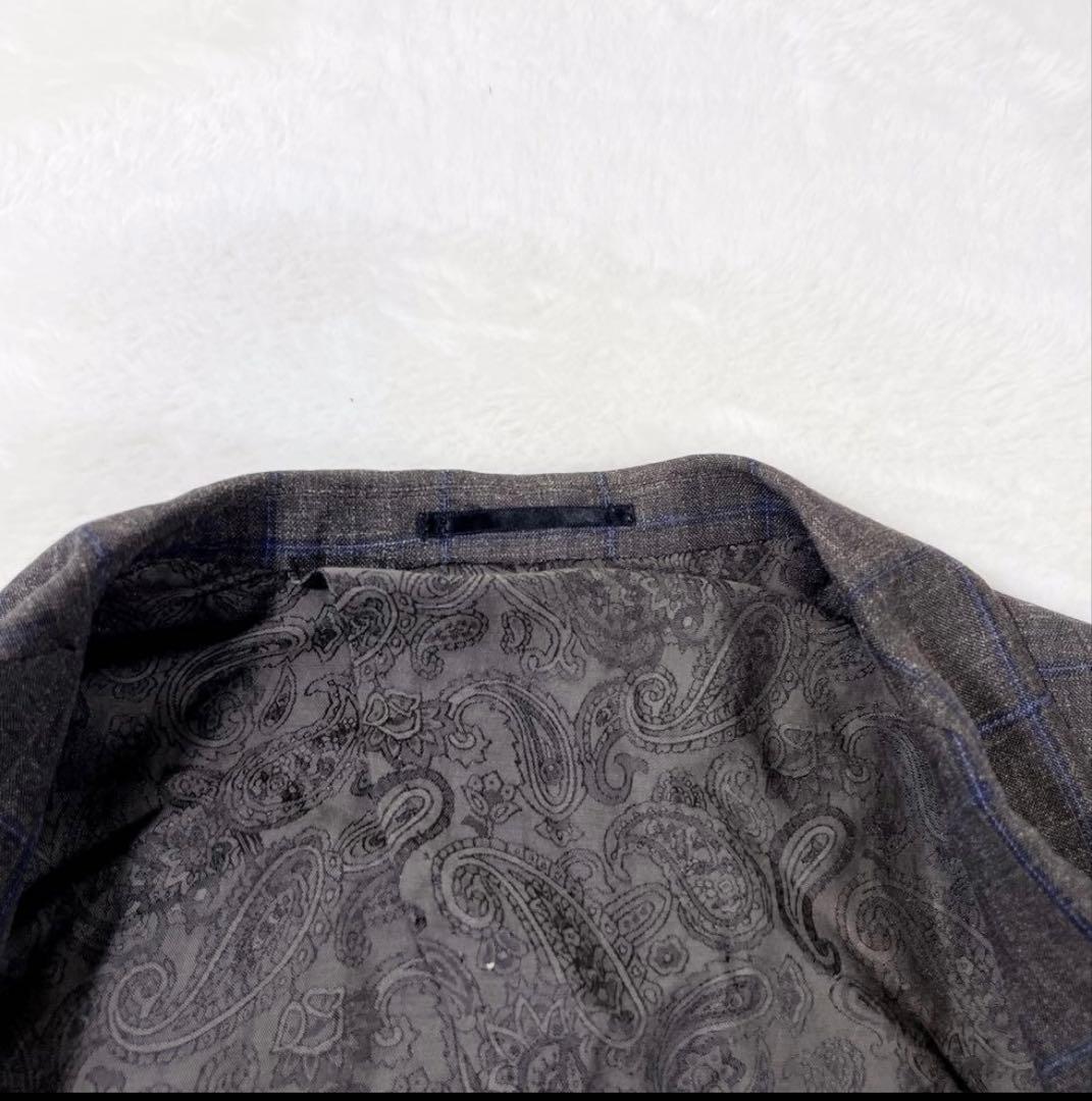 Loro Piana 3ピース ダブルジャケット グレンチェック ペイズリー