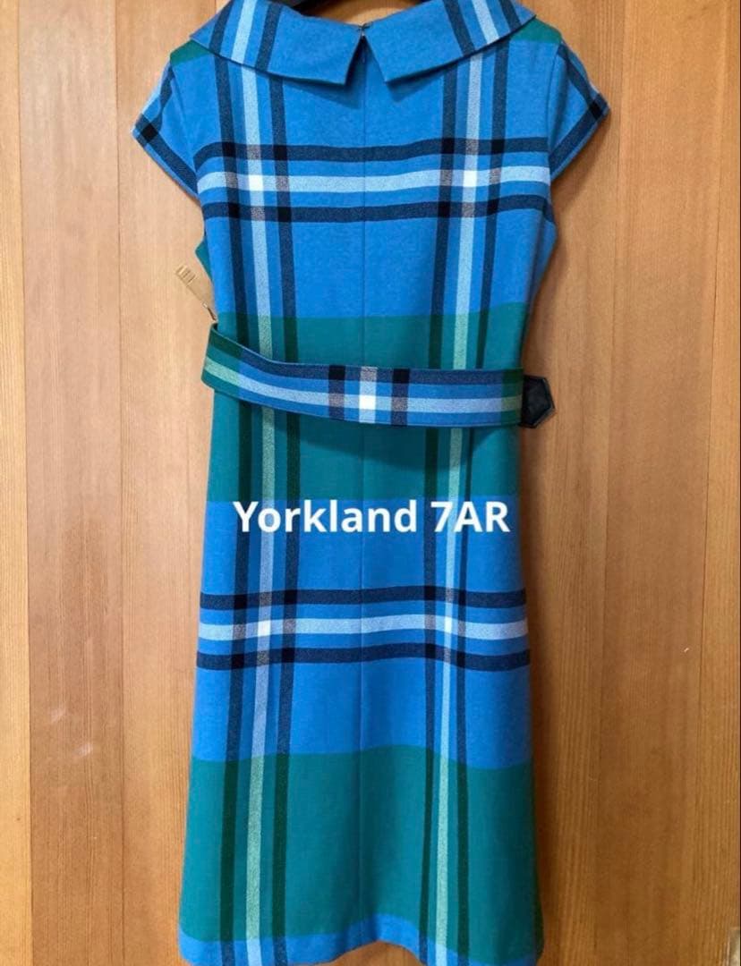 York land ヨークランド　タータンチェック　ウール　ワンピース