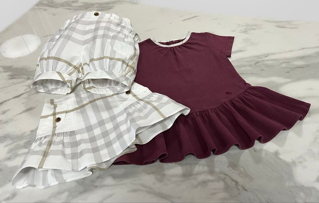BURBERRY 90cm 同シリーズ スカート パンツ ワンピース 3点セット