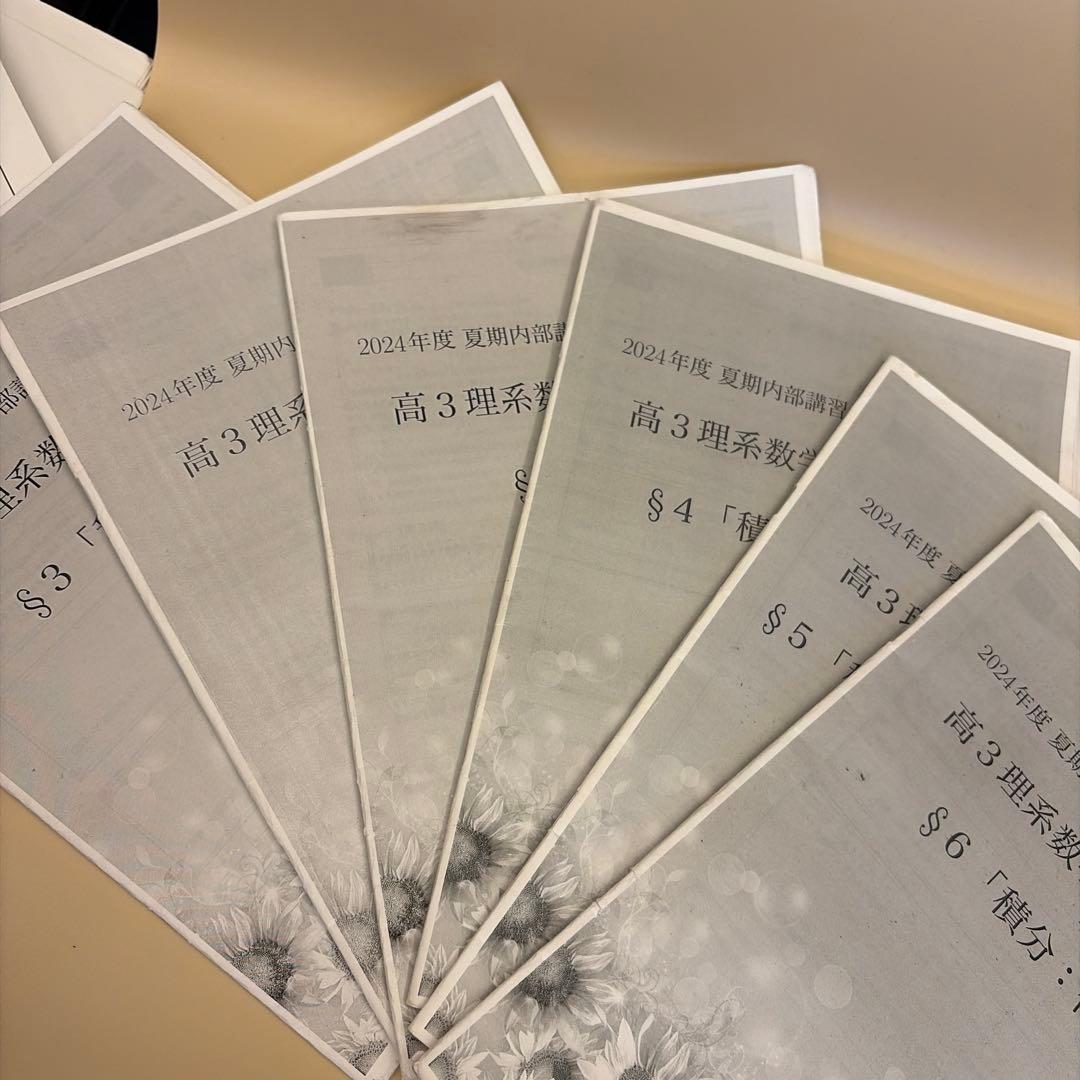 鉄緑会高3理系数学分野別講習 2024 解説冊子6冊付き