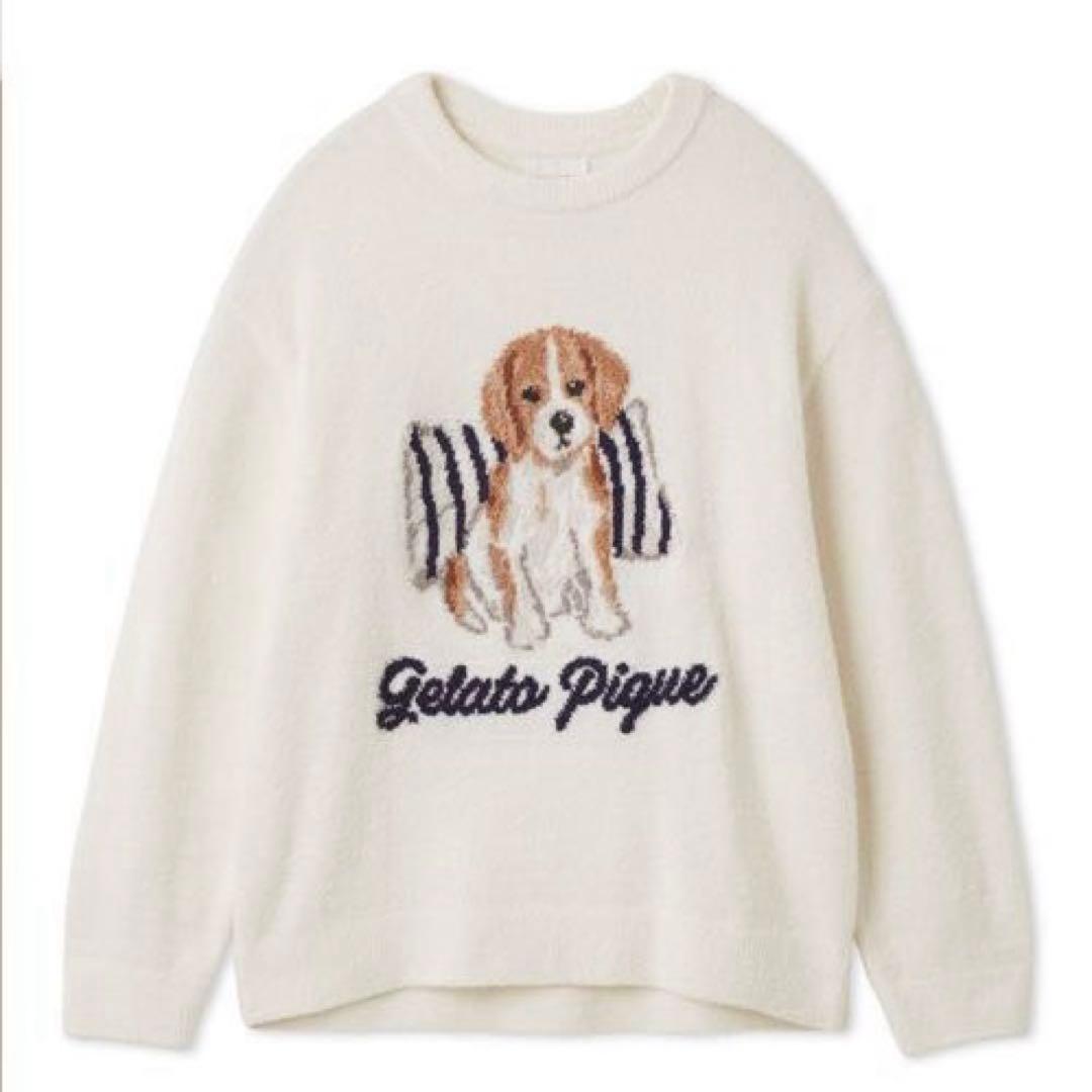 【新品】ジェラートピケUNISEXプレイフルDOGプルオーバー　ビーグル柄