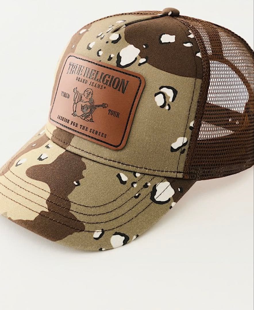 新品未使用☆TRUE RELIGION カモ柄メッシュトラッカーキャップ