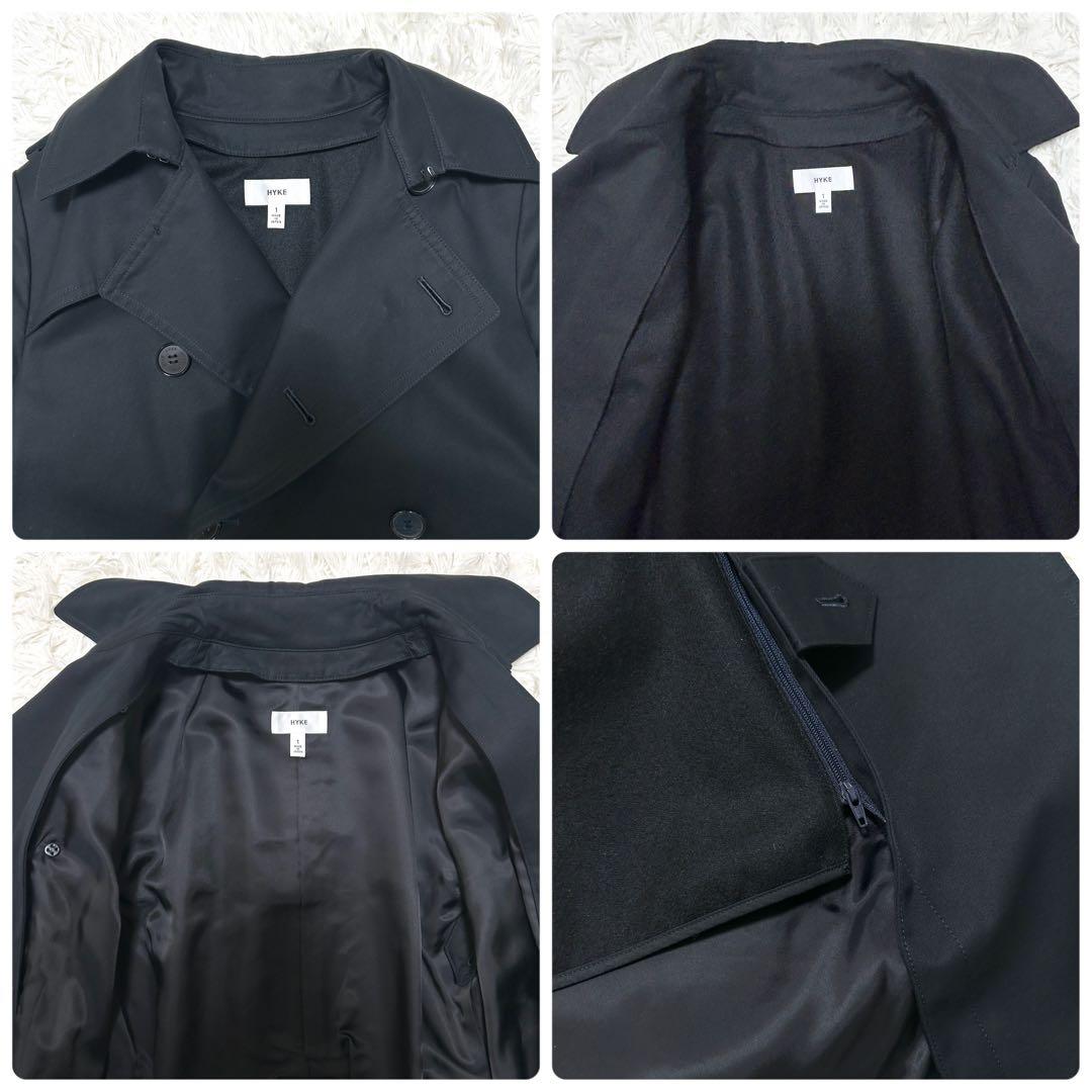 美品✨HYKE ハイク ウールライナー付 トレンチコート　ブラック　S