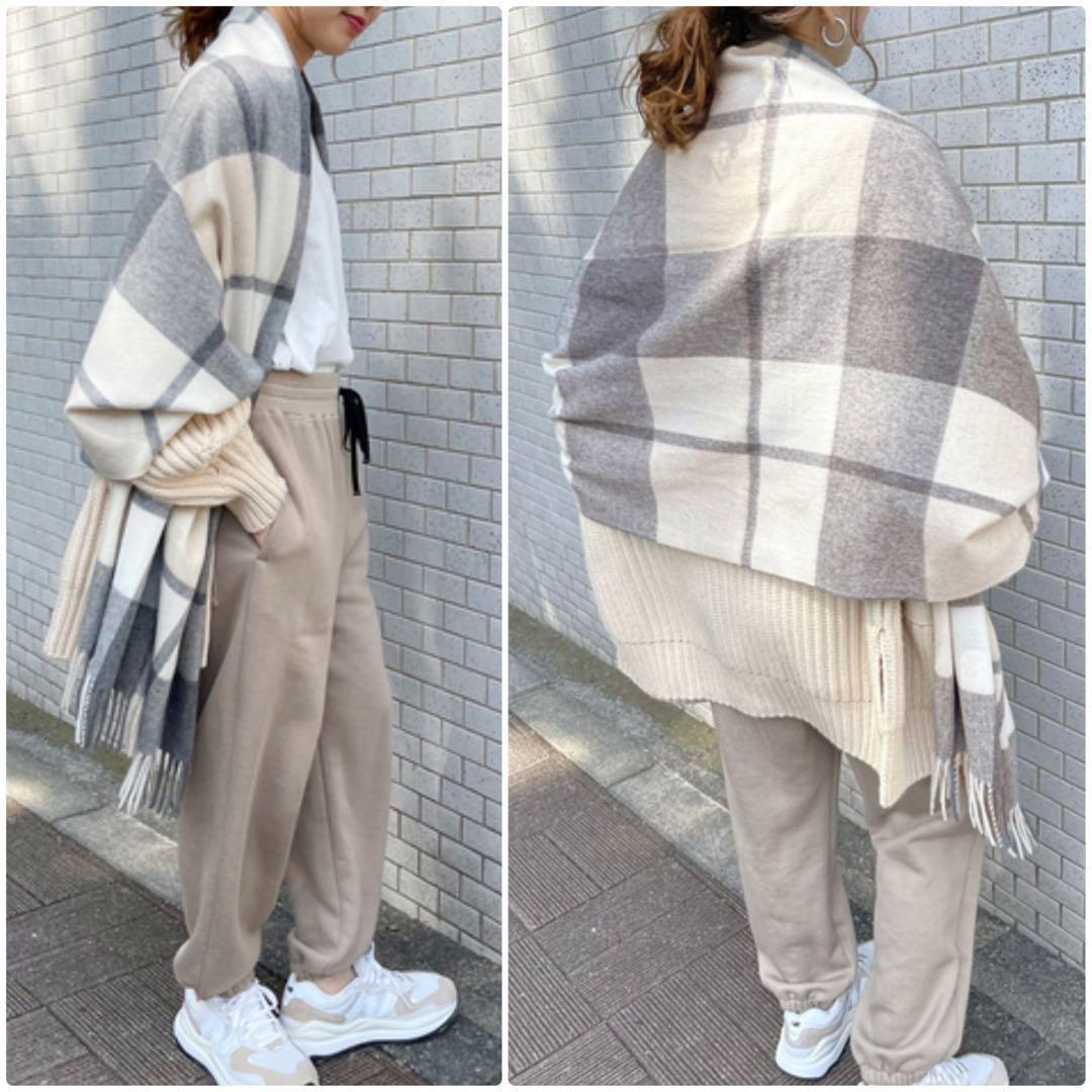 新品 Joshua Ellis ジョシュアエリス チェック カシミヤ大判ストール