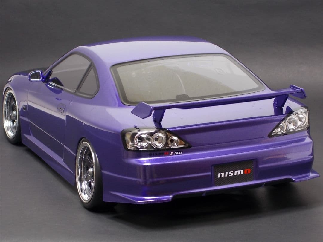 タミヤ S15 シルビア 塗装済完成ボディ　メタリックパープル／ガンメタル