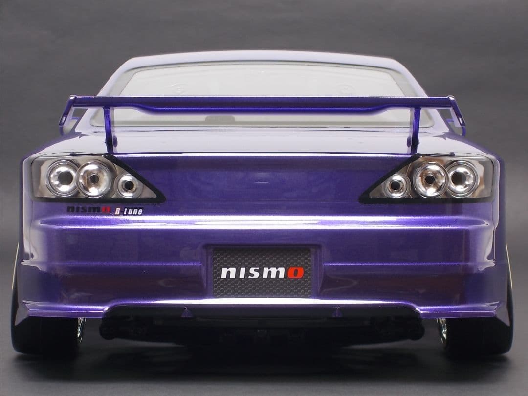 タミヤ S15 シルビア 塗装済完成ボディ　メタリックパープル／ガンメタル