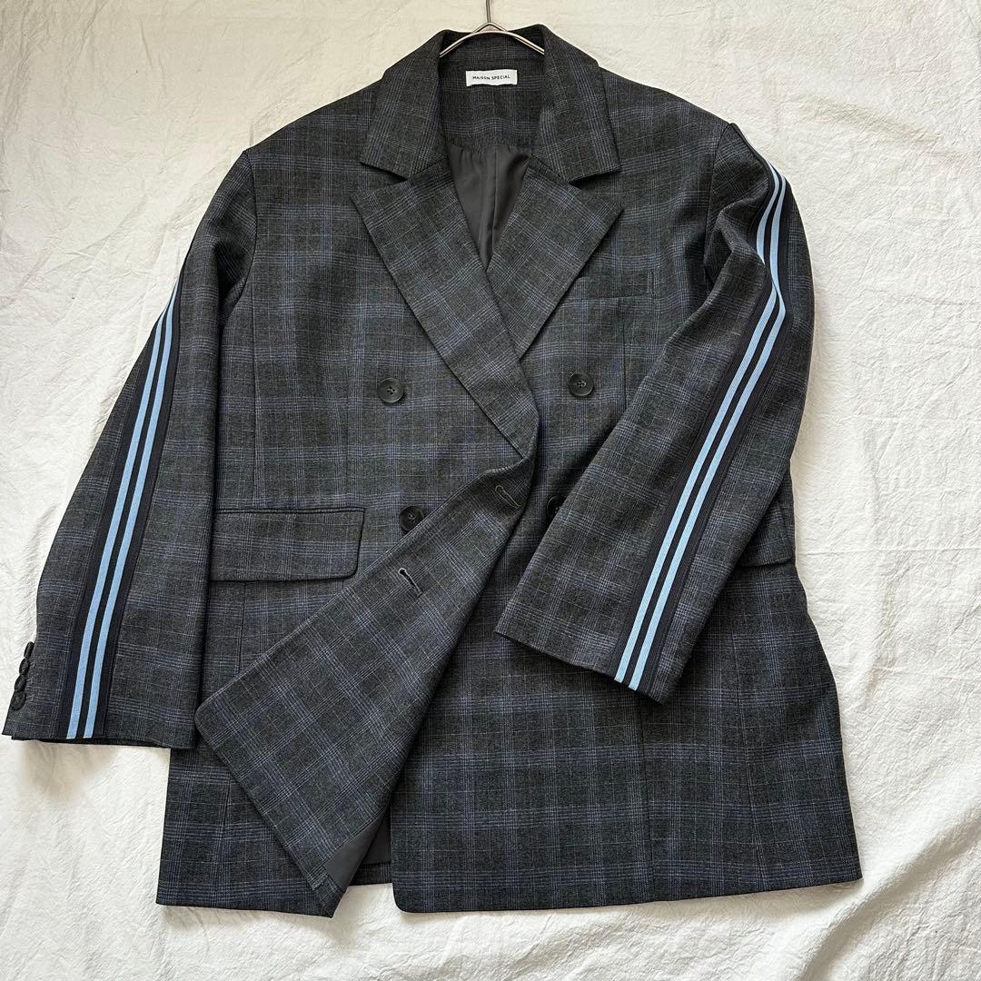 完売品✨MAISON SPECIAL サイドラインオーバージャケット グレー