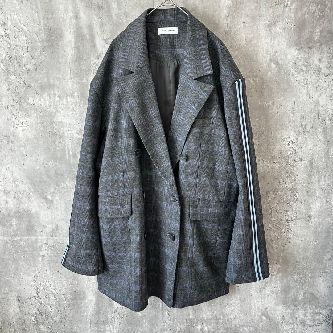 完売品✨MAISON SPECIAL サイドラインオーバージャケット グレー
