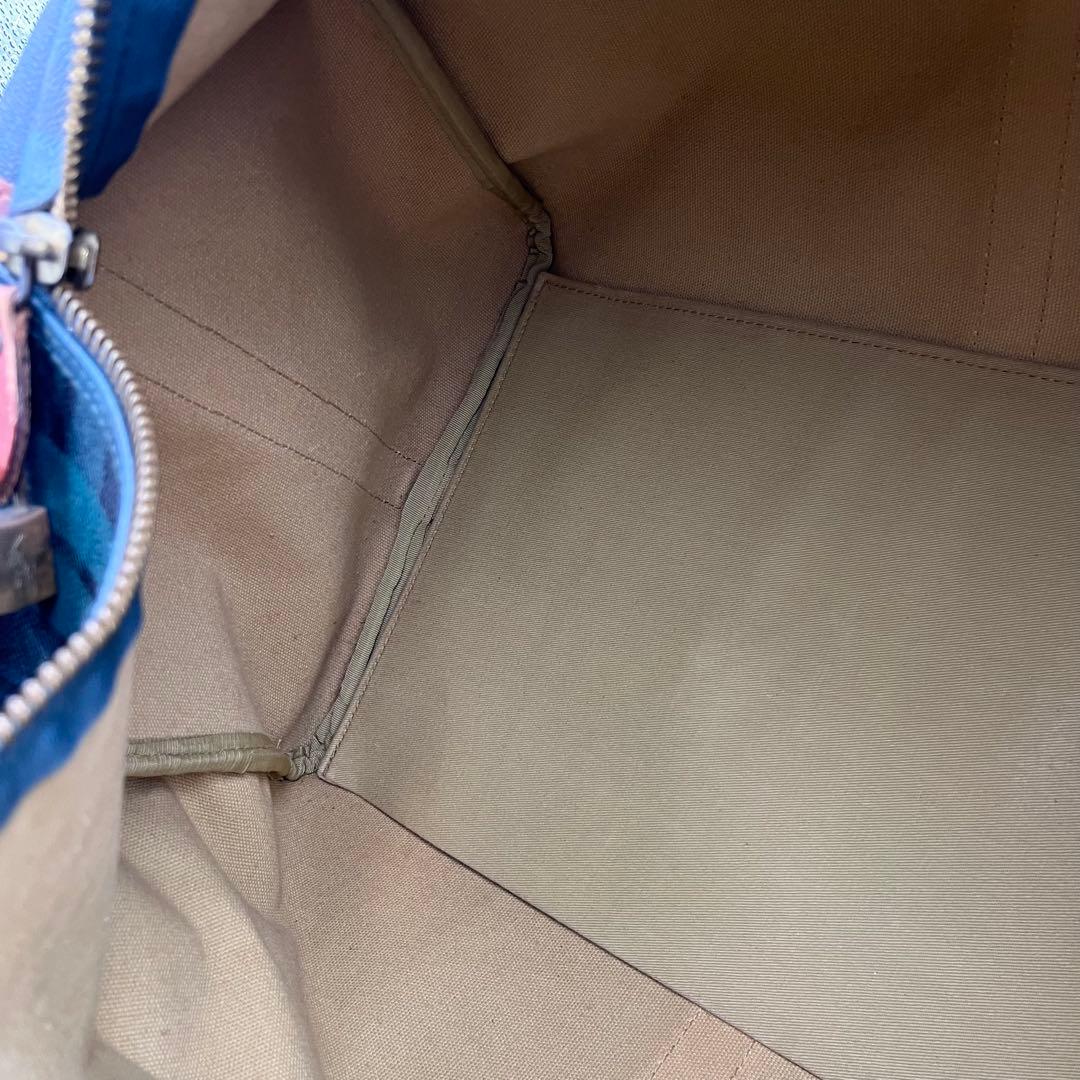 【ブラシ付き】RALPH LAUREN ボストンバッグ グリーン レザー