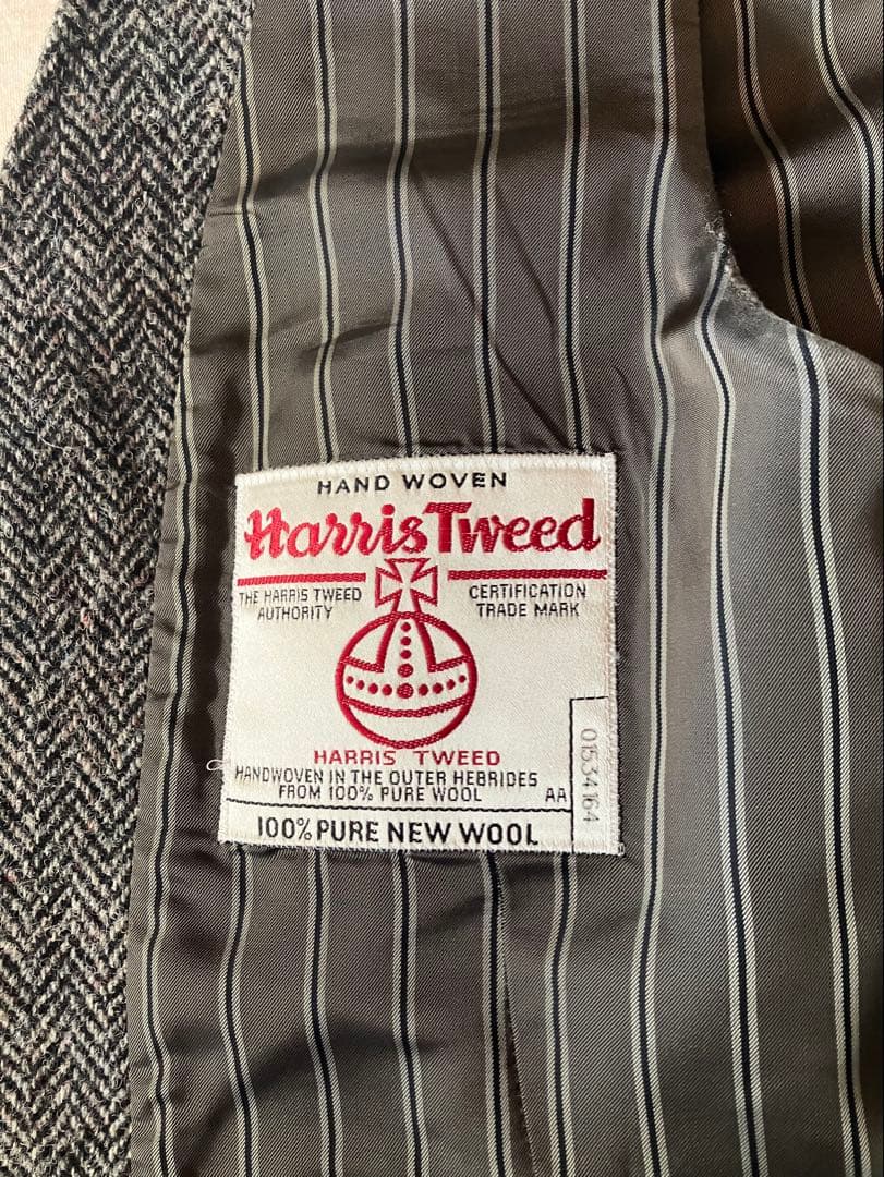 Harris Tweed ハリスツイード　ジレ スーツベスト　L　ヘリンボーン