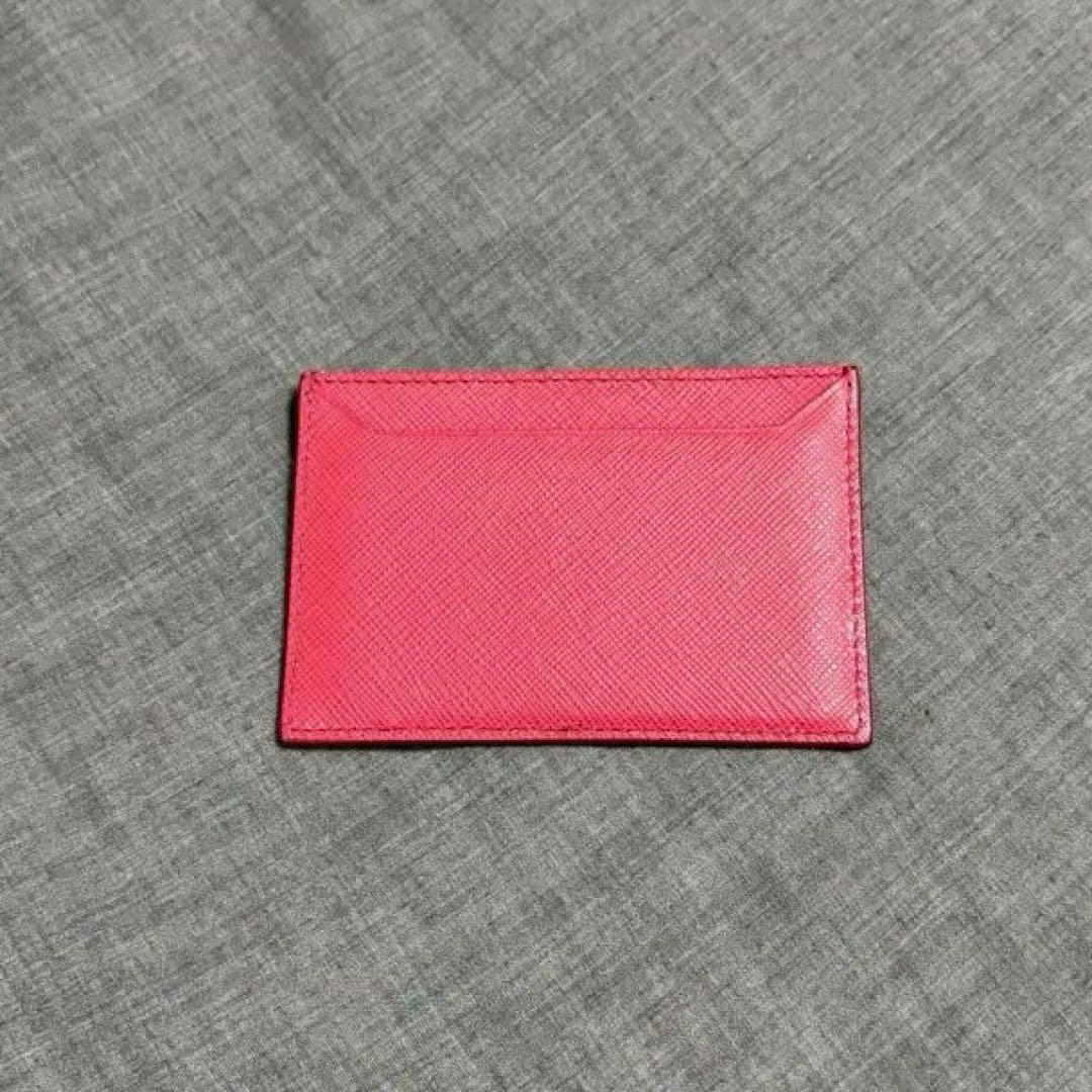 PRADA」 サフィアーノ カードケース - ピンク レディース