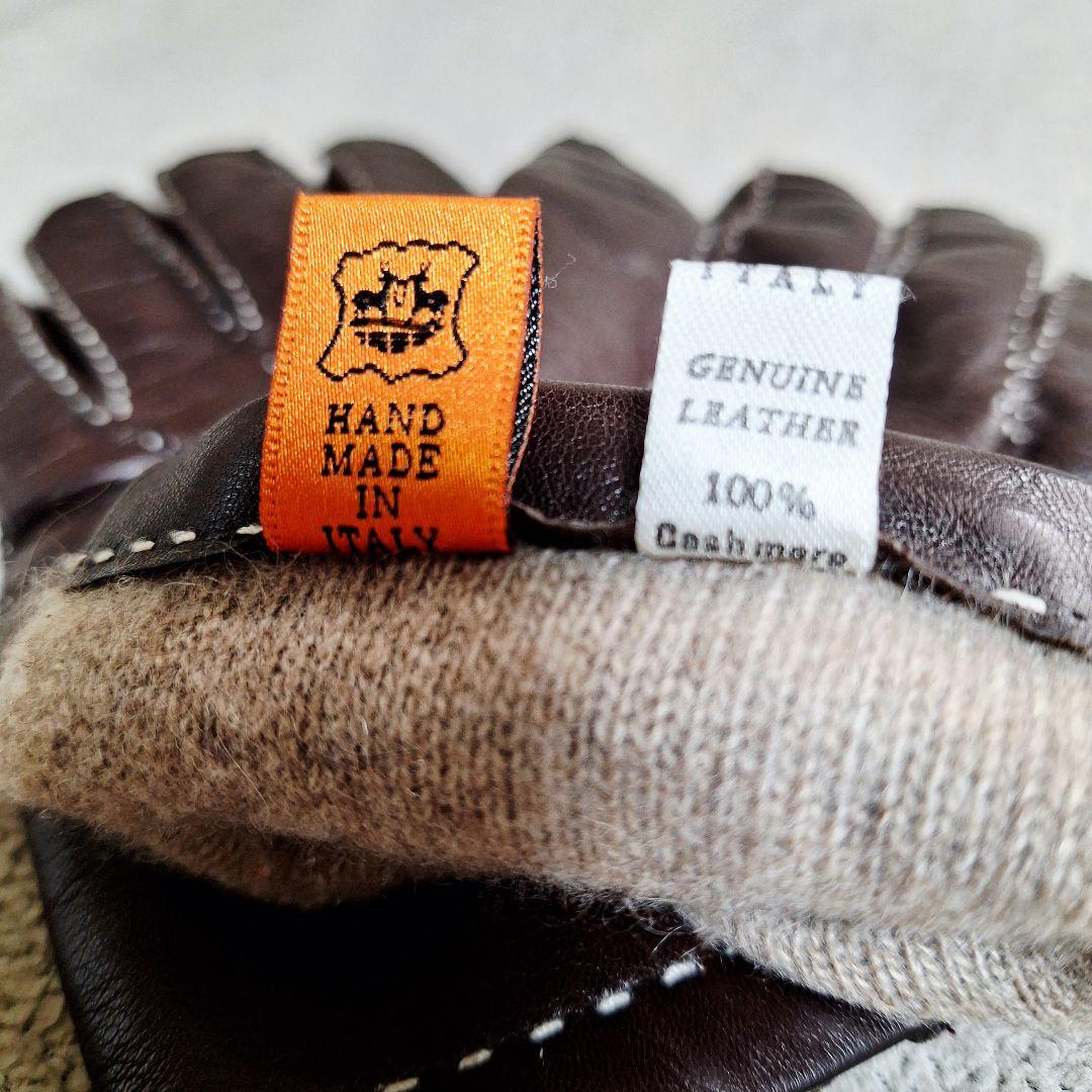 マドヴァmadova 手袋 イタリア製 本革 ハンドメイド 内側カシミア100%