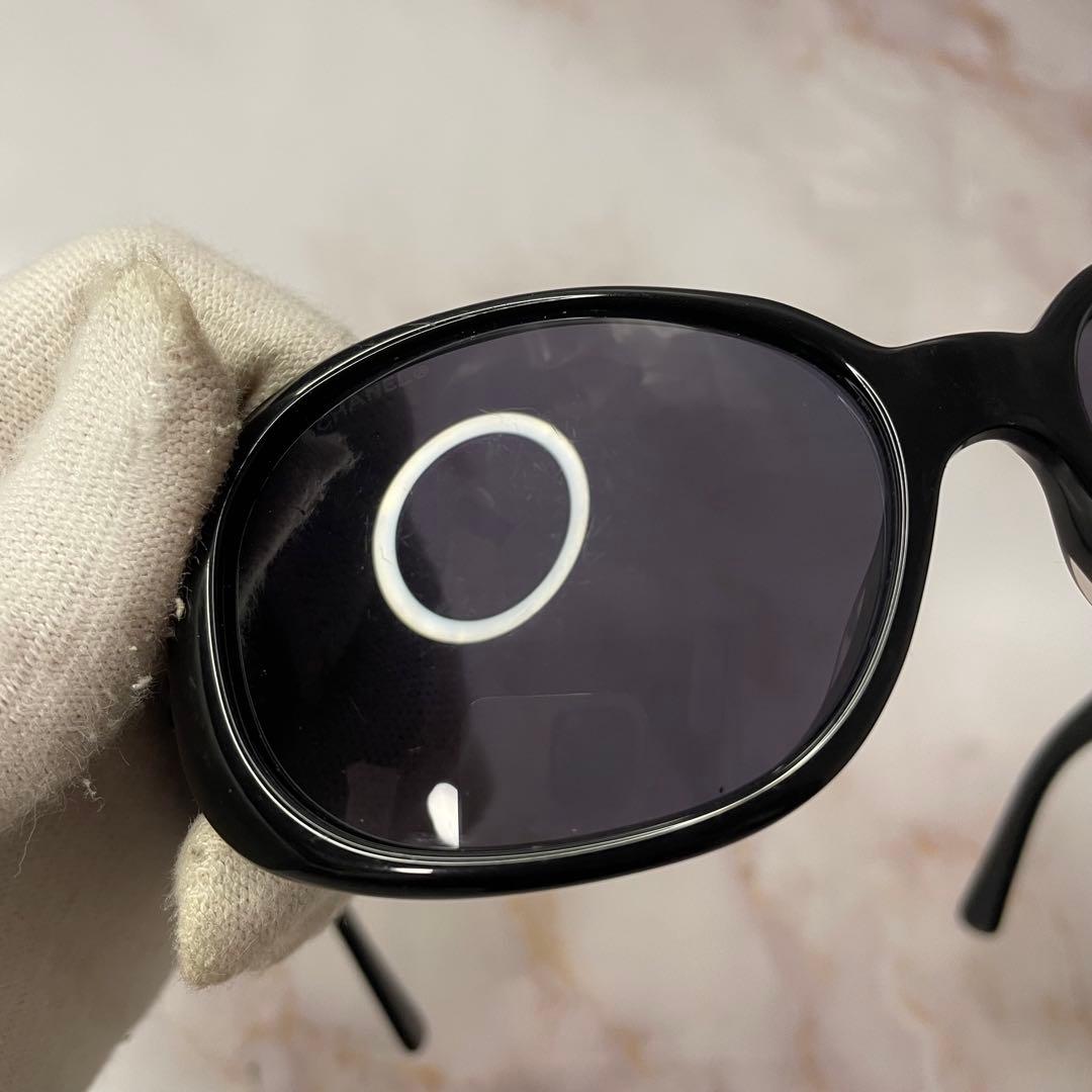 CHANEL オールドシャネル Y2K ロゴ カメリア サングラス ケース付き