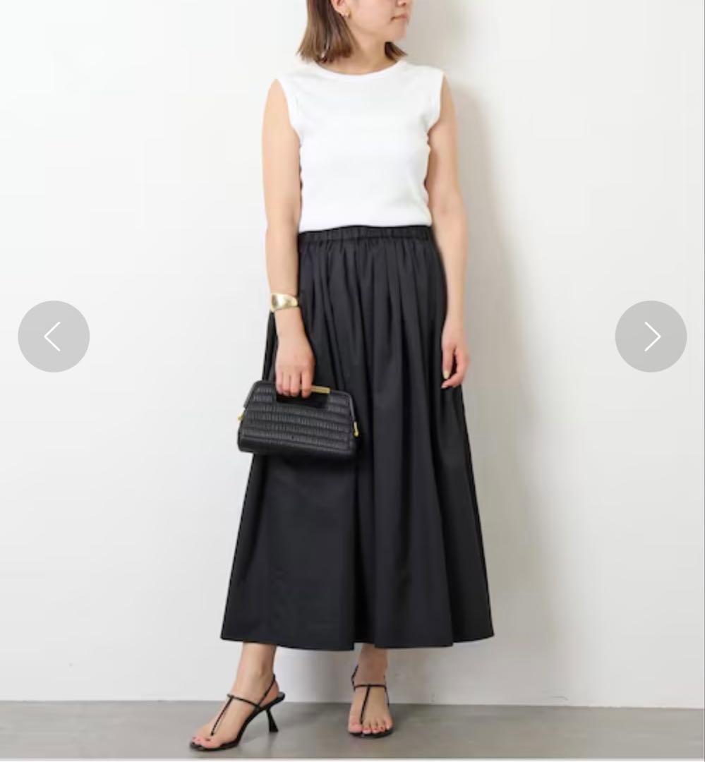 定価2.42万✨ドゥーズィエムクラス コットンドラマチックギャザースカート 黒