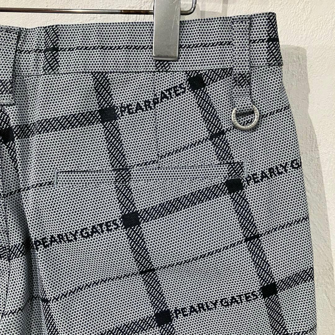 新品 PEARLY GATES ロゴ入り チェックパンツ ゴルフパンツ
