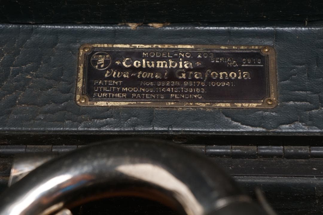 ＜動作品＞Columbia 蓄音機 ポータブル No.203