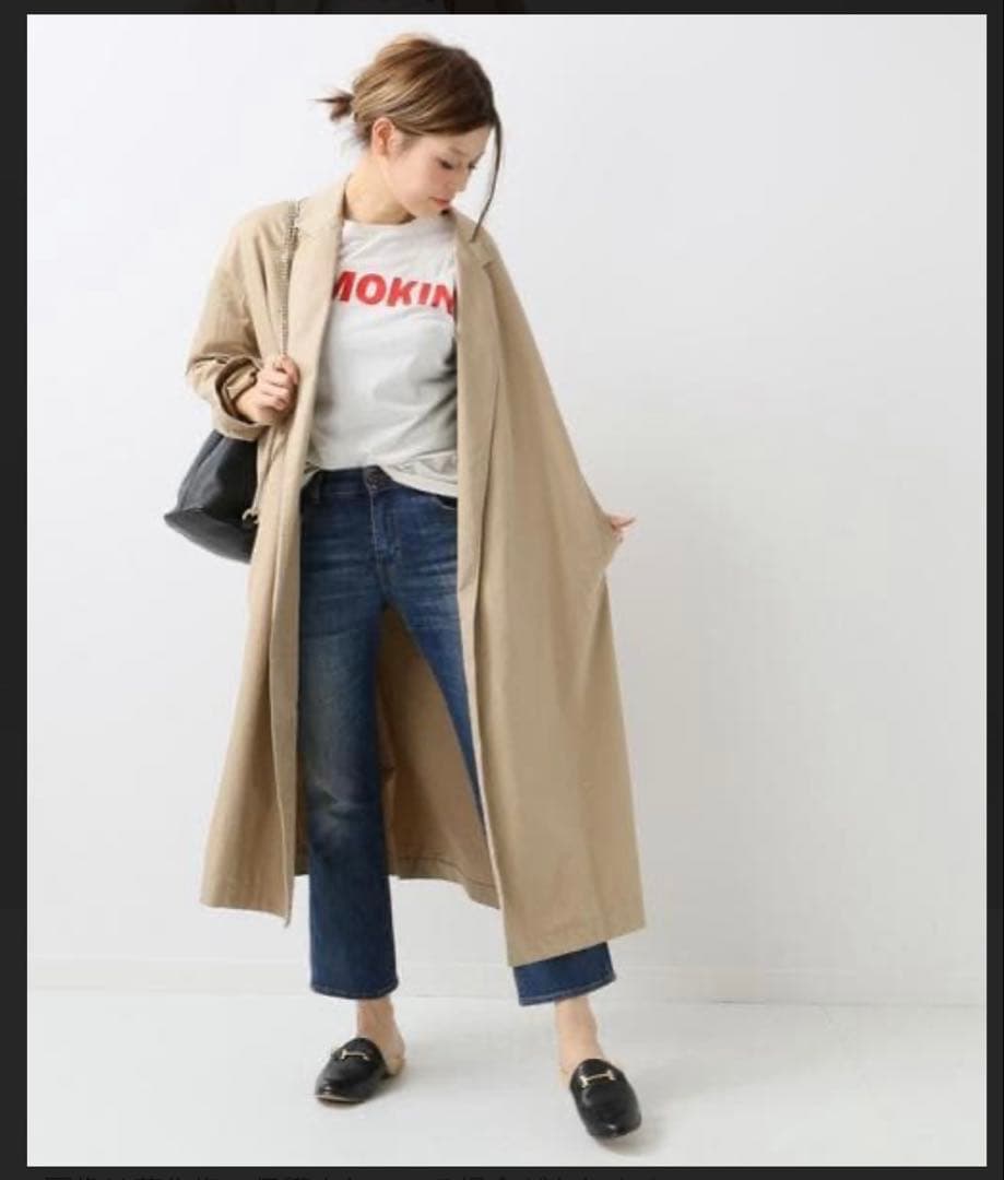 【美品】ドゥーズィエム クラス　ギャバオーバーコート