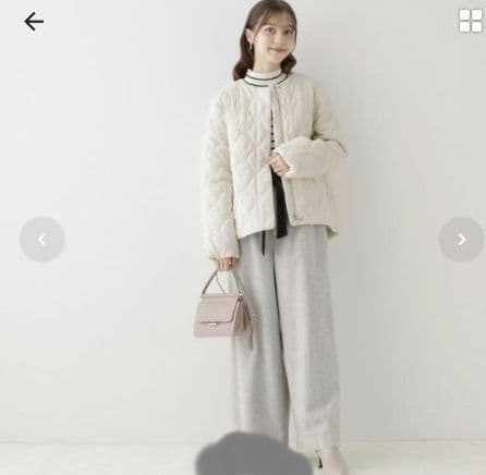 《タグ付き新品》クチュールブローチ リボンキルトジャケット　アイボリー