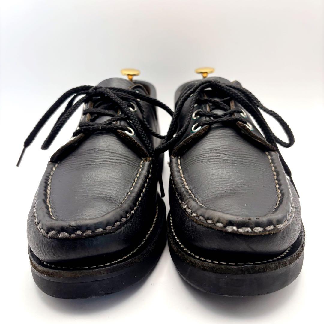 【美品】ラッセルモカシン 黒 レザー モカシン Vibram USA製 7D