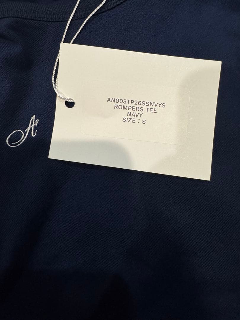 新品 Ans Dotsloevner SS26 ネイビー 半袖 S