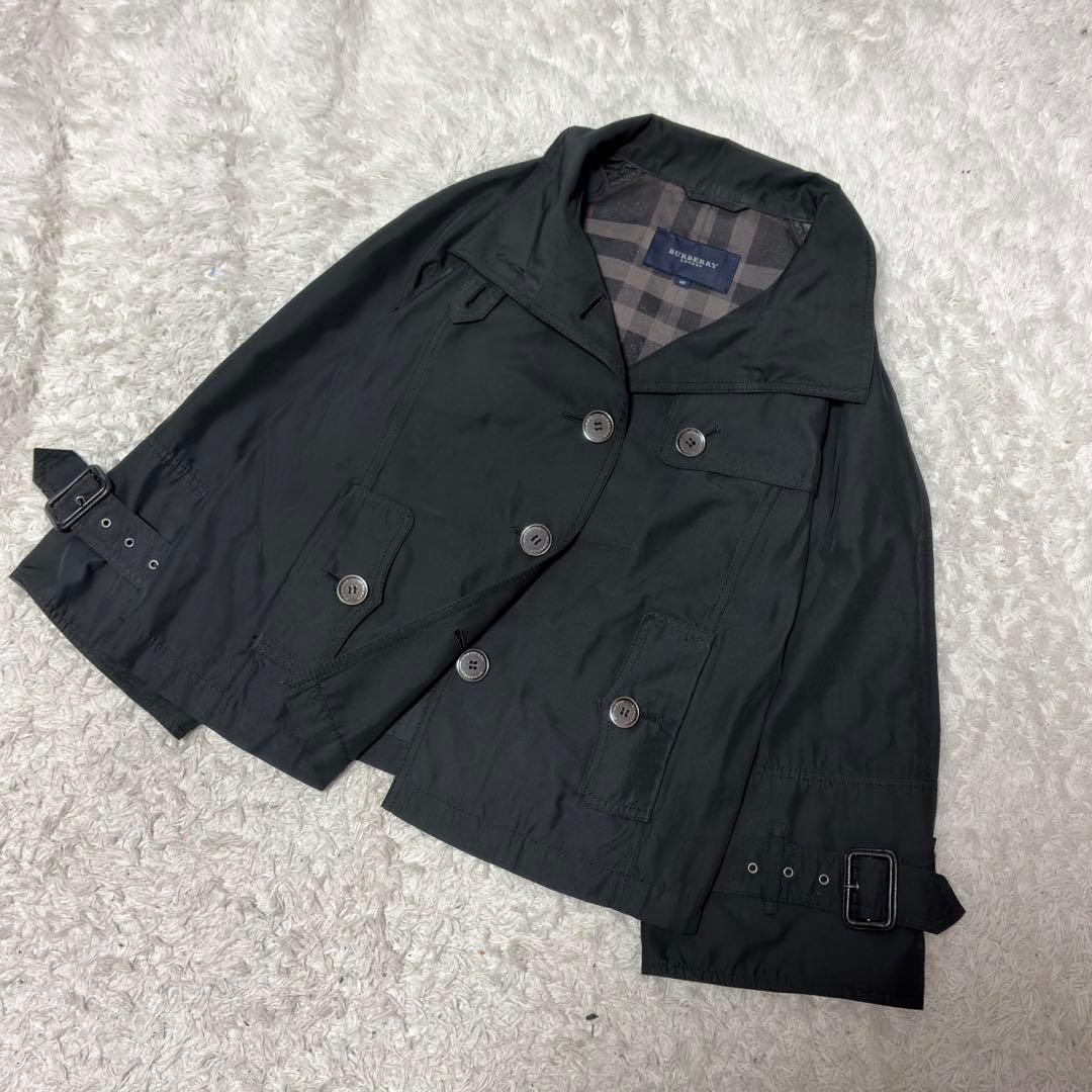 希少✨極美品✨バーバリーロンドン✨大きいサイズ✨トレンチコート　ショート丈　黒