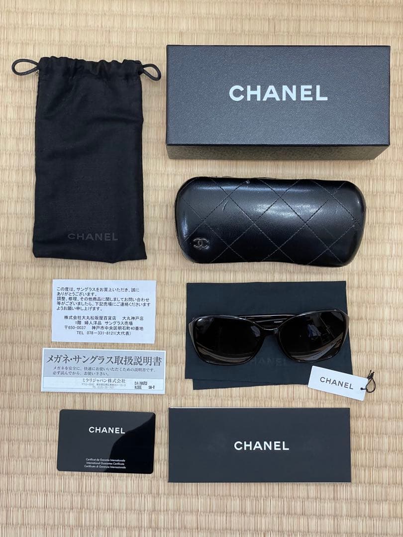 CHANEL ココマーク アイウェア リボン ウェリントン フレーム