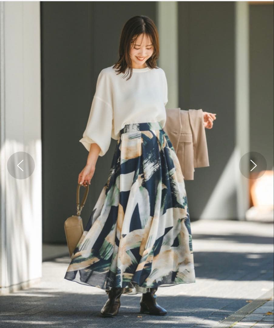 24年試着のみ美品2.4万円NOBLEフレアスカート36