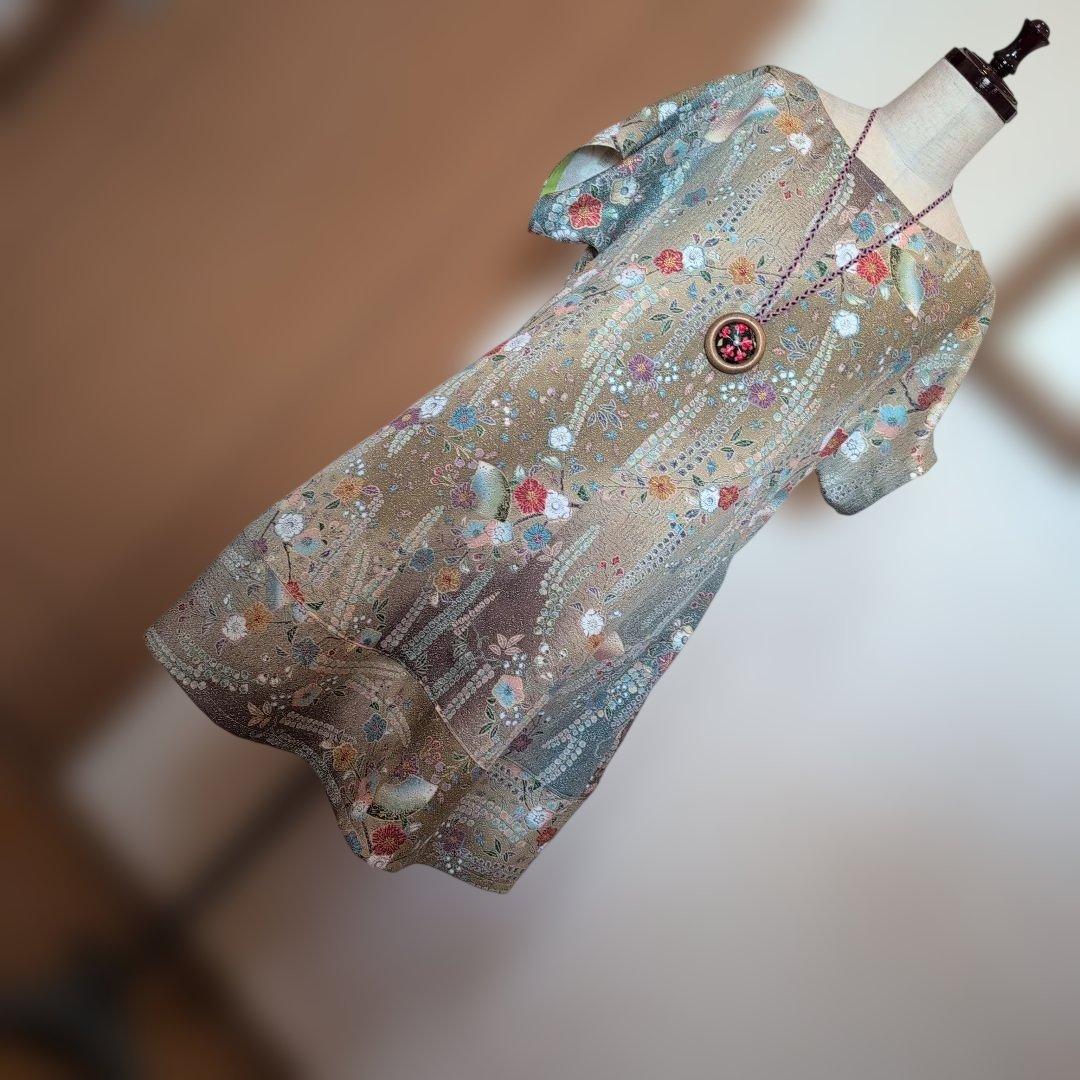 着物リメイク☘️花の便り☘️フリー