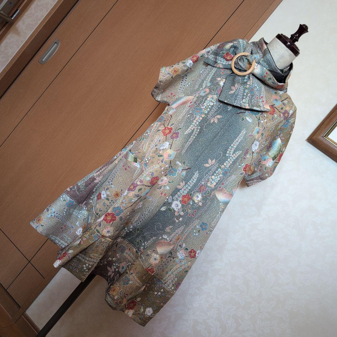 着物リメイク☘️花の便り☘️フリー