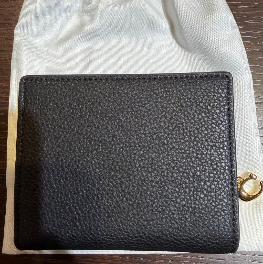 新品✳︎COACH ブラック 二つ折り財布 コーチウォレット