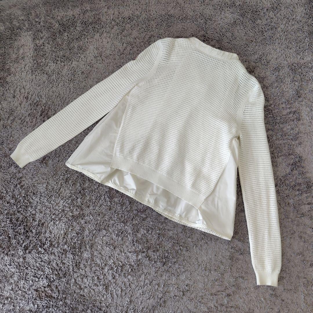 MONCLER Maglia メッシュカーディガン レディース ホワイト系 XS